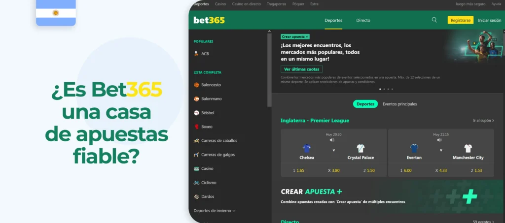 Bet365 es una casa de apuestas confiable y legal en Argentina