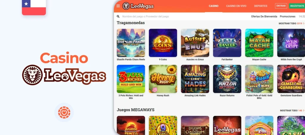 Todos los juegos de casino de la plataforma LeoVegas