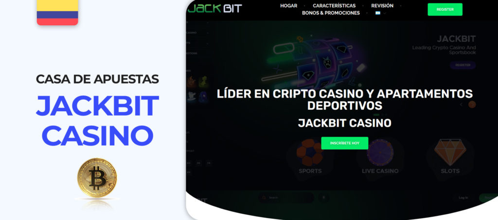 Captura de pantalla del sitio web oficial de JackBit Casino
