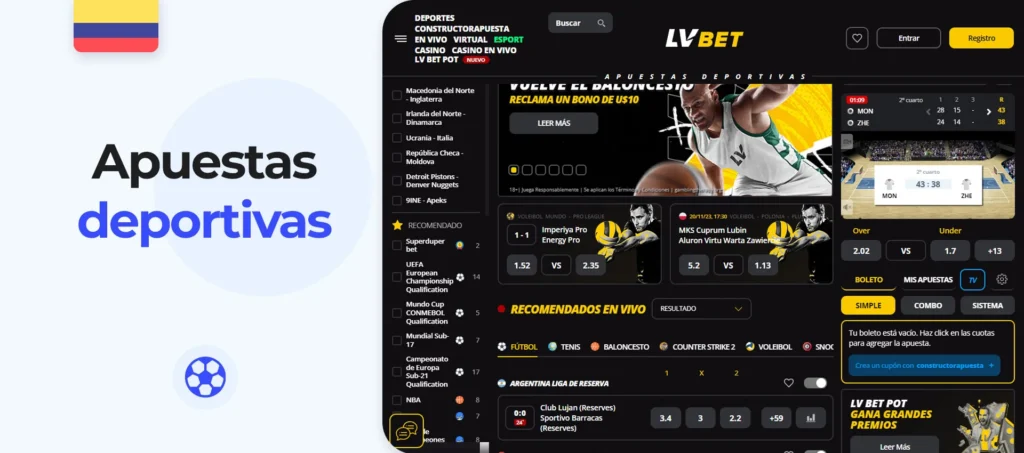 Los usuarios de LvBet en Colombia tienen a su disposición una amplia gama de deportes