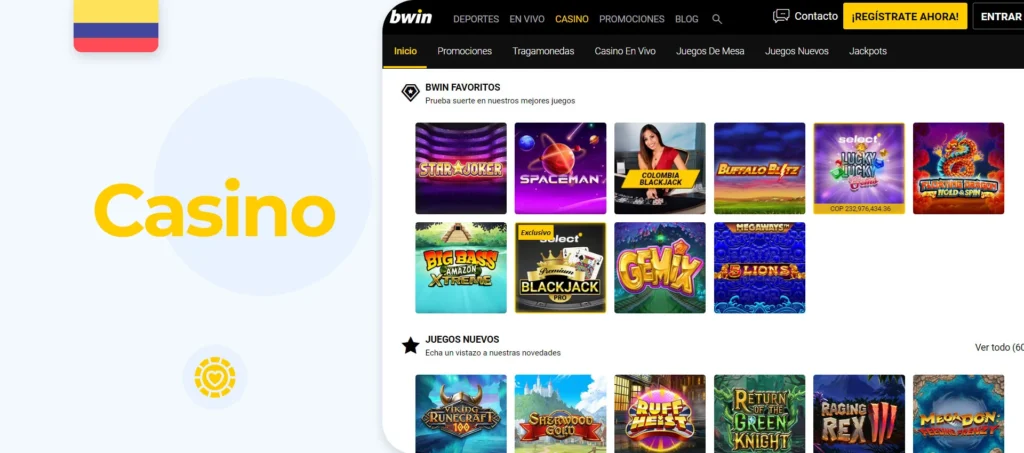 Todos los juegos de casino en línea en el sitio web de Bwin
