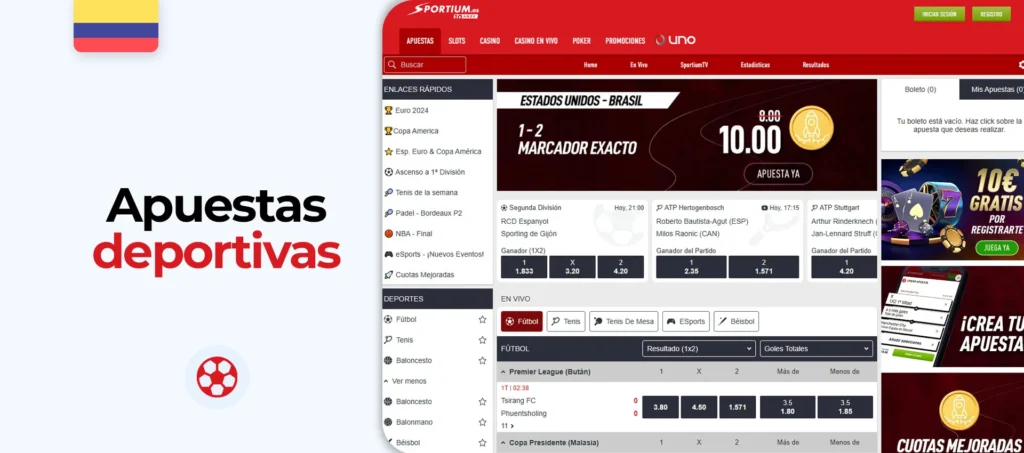 Todas las categorías deportivas de Sportium