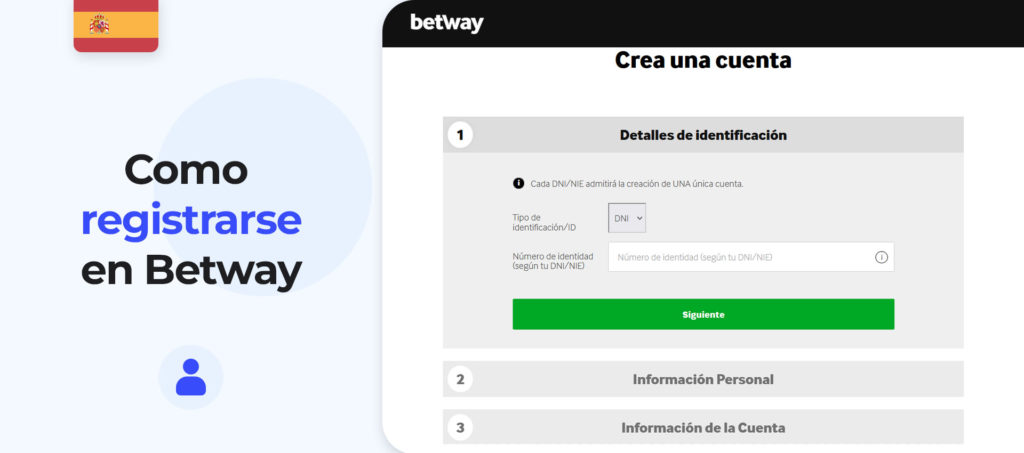 Instrucciones paso a paso para registrarse en la aplicación móvil betway para android