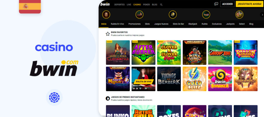 Enorme selección de juegos de casino en línea en Bwin 