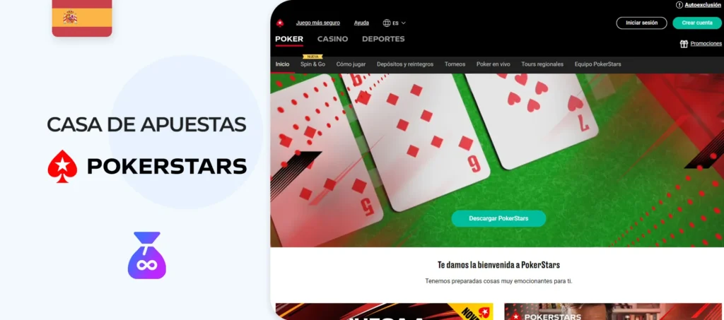 Revisión completa del sitio de apuestas ilimitadas Pokerstars en España
