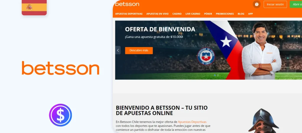 Web oficial de la casa de apuestas Betsson en España