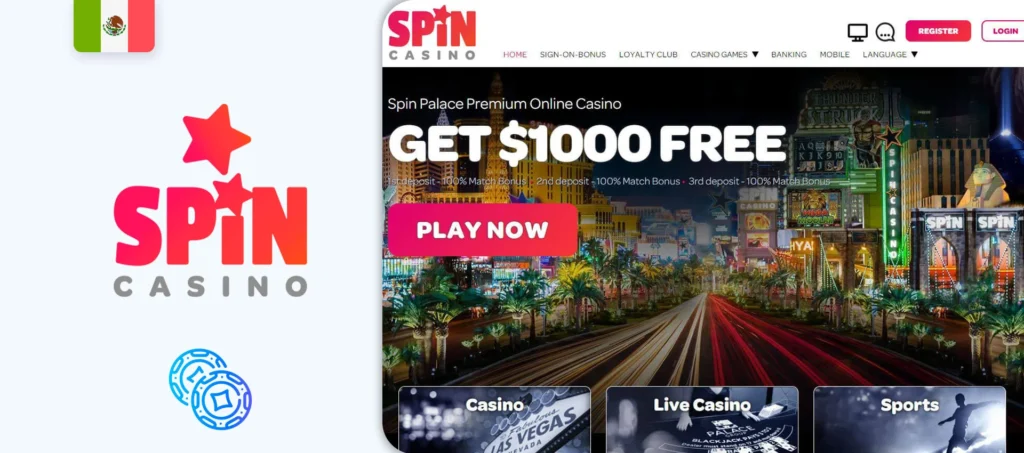 Plataforma oficial de Spin Casino en México