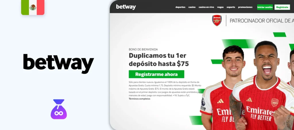 Web oficial de la casa de apuestas Betway en México