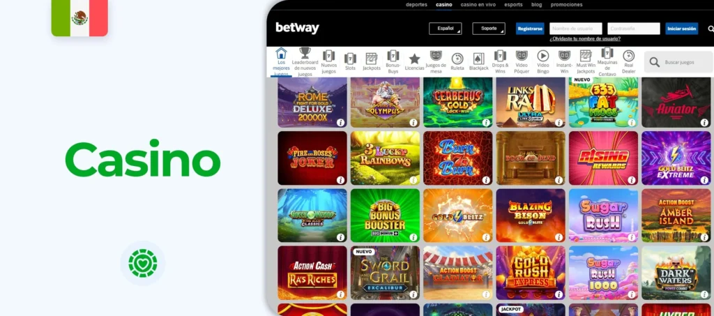 Todas las categorías de juegos de casino de Betway