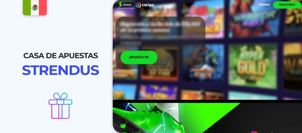 Interfaz del sitio de apuestas Strendus en México