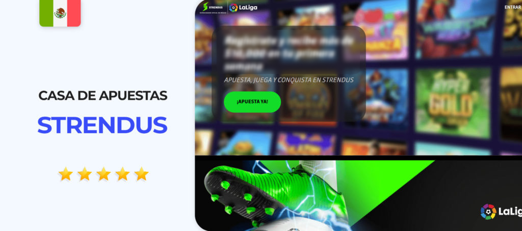 Página oficial de la casa de apuestas Strendus en México