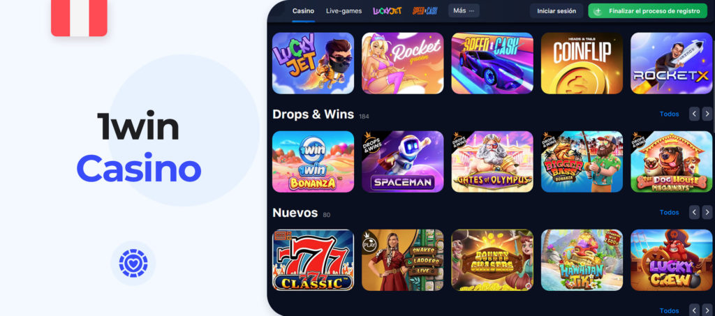 Casino y otros juegos de cartas en la aplicación 1win para Android