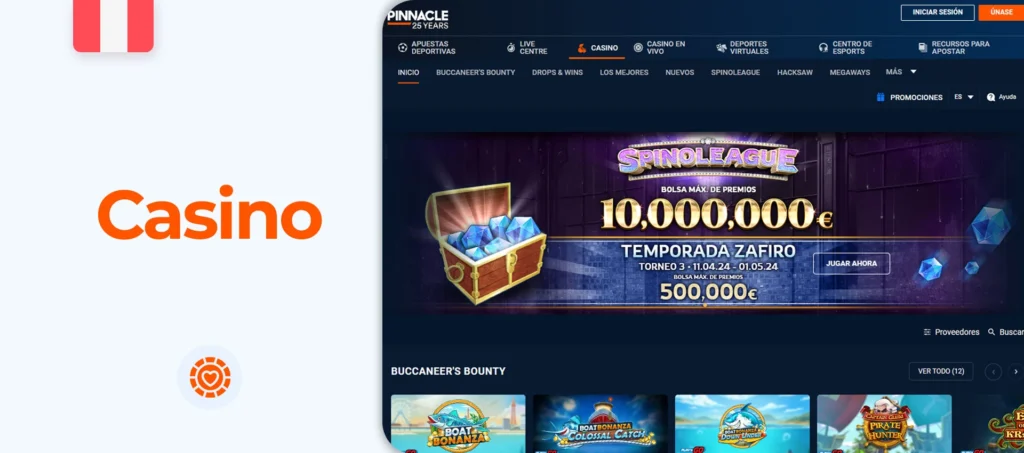 Todos los juegos de casino de la plataforma Pinnacle