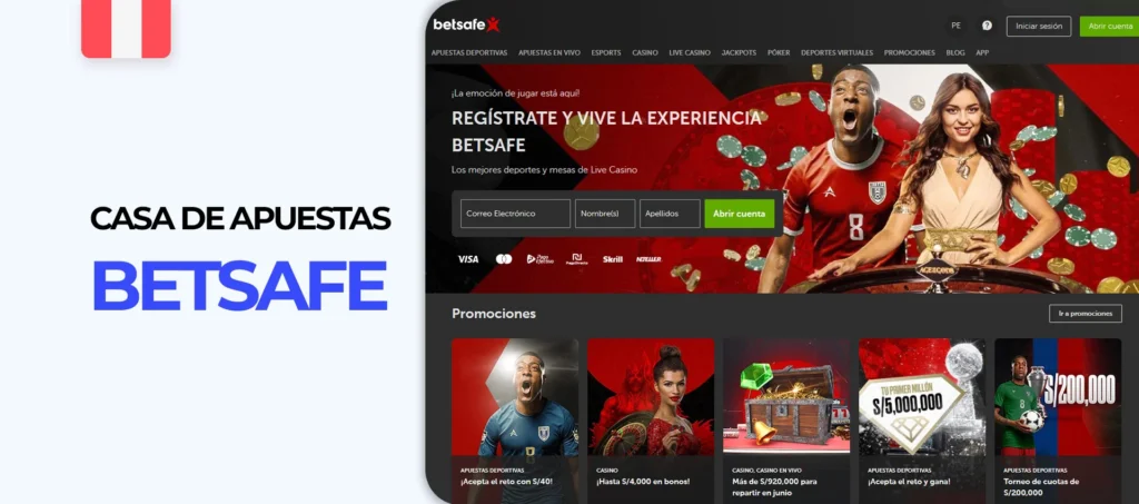 Captura de pantalla de la web oficial de Betway Peru